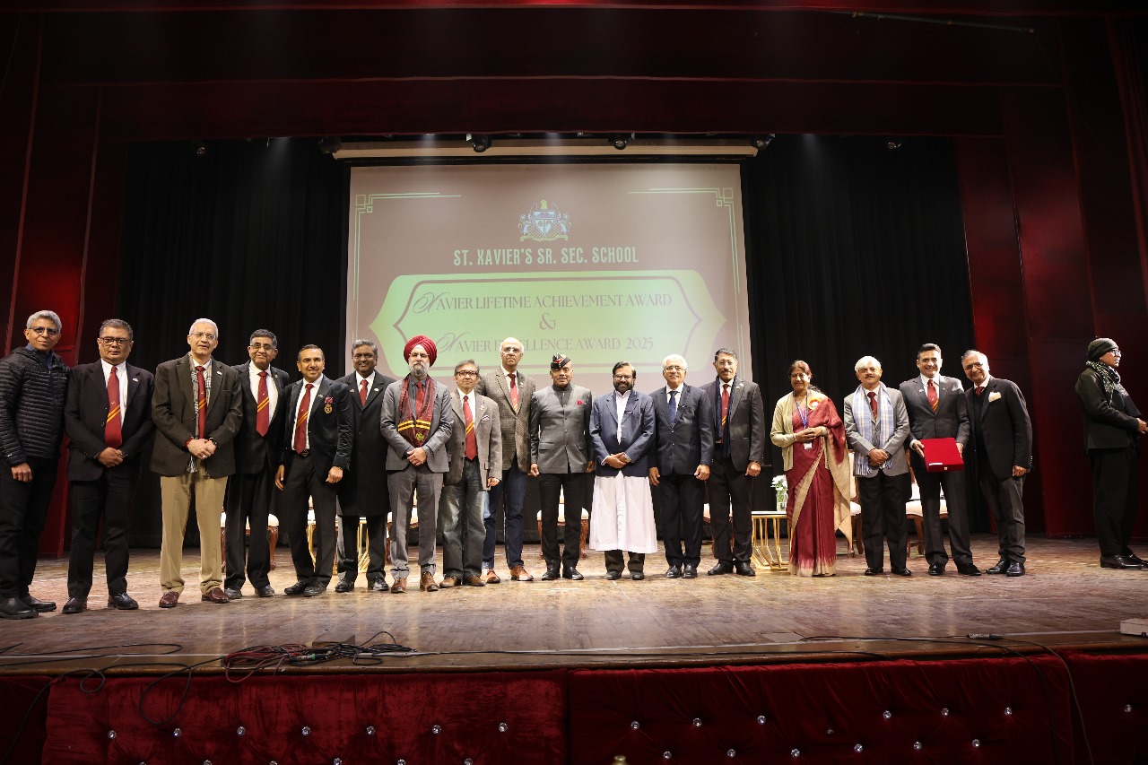 After an 11-year hiatus, the “Xavier Lifetime and Excellence Awards” were presented on<br>
January 18, 2025. The jury, responsible for scrutinizing profiles and selecting finalists,<br>
comprised of:<br>
 * Prof. Dinesh Singh (72)- Former Vice Chancellor, Delhi University<br>
 * Lt. Gen. Philip Campose (retd) (71)- Former Vice Chief of Army StaƯ<br>
 * Shri Harsha Vardhana Singh (74) - Former Deputy Director WTO<br>
 * Arvind Mehta (IAS) (79)– Former Cabinet Secretary<br>
 * Mr. Arun Seth (71)- Former CEO Bharat IT<br>
 * Fr. Jose TJ S.J.- Principal<br>
 * Fr. A. Perumalil S.J. - Rector<br>
 * Ms. Shobha Miranda – Vice Principal<br>
A special category, "In Service of our Alma Mater," was also introduced in this edition. At<br>
least three awardees travelled from abroad to receive their citations. The Hon'ble Lt.<br>
Governor of Delhi, V.K. Saxena, presided over the event. A scintillating display by NCC<br>
cadets was the highlight, the presentation of awards was followed by a grand lunch at<br>
the Prep Dept. Lawns.