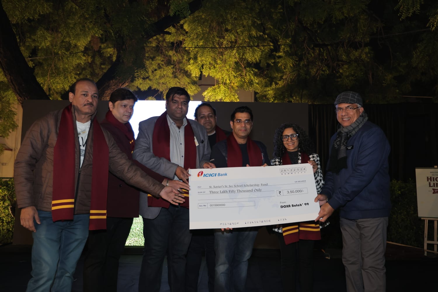 The Annual DOXA Dinner, held on 29th December 2024, saw an attendance of over 800 alumni, teachers, and Jesuits. The event marked a significant milestone, the celebration of the 1974 batch's Golden Jubilee and the 1999 batch's Silver Jubilee. The 1999 batch generously donated Rs.7.11 lacs to the Scholarship Fund, while the DOXA Healthcare Foundation received Rs.3.11 lacs and Rs.31,000/- for DOXA. 1999 batch also gave Rs.20,000/- for the JAAI football tournament. Attendees highly praised the food,ambience, and arrangements.